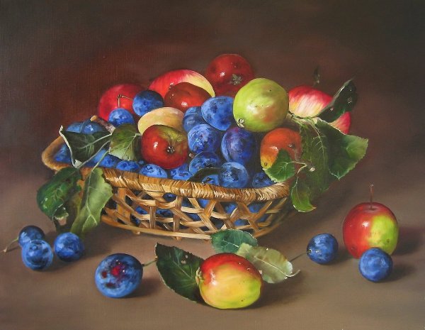 Наталья Шайкина натюрморт с фруктами