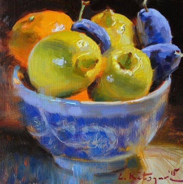 Елена Кацура живопись фрукты