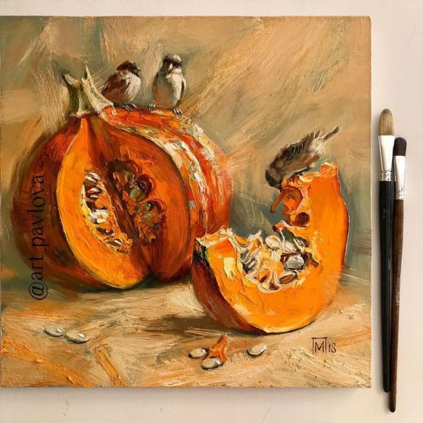 • Мария Павлова «натюрморт с тыквами»