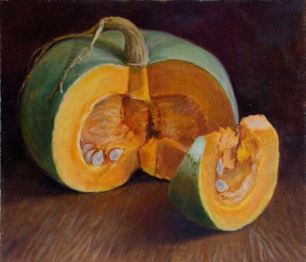 Тыква маслом на холсте