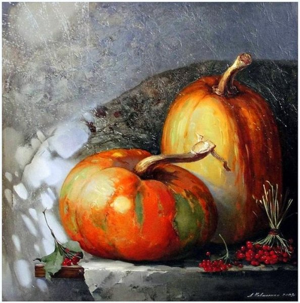 Живопись длинная тыква