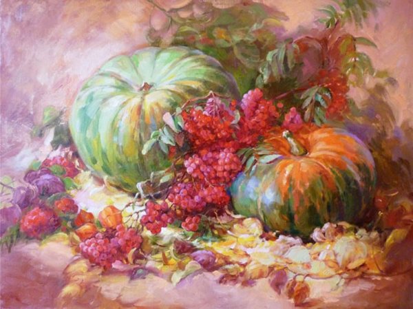 • Мария Павлова «натюрморт с тыквами»