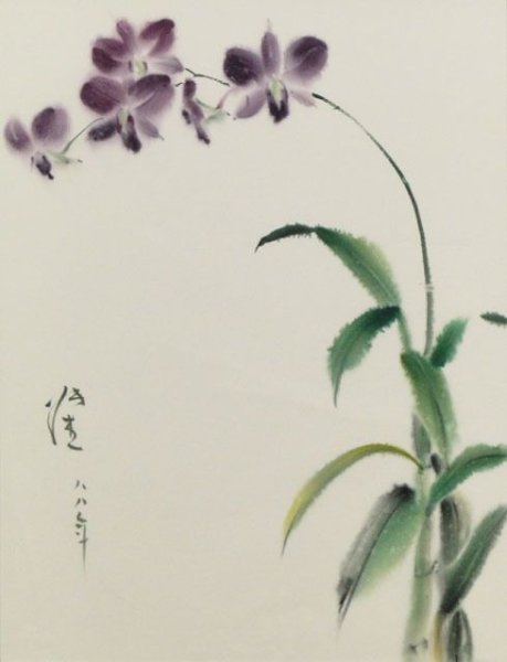 Китайская живопись Гоа архидея