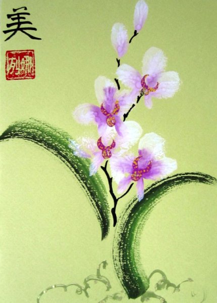 Китайская живопись Гоа архидея