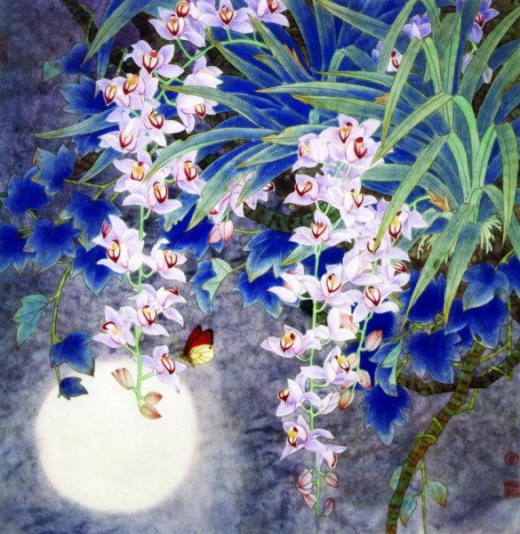 Японская живописсь архидея