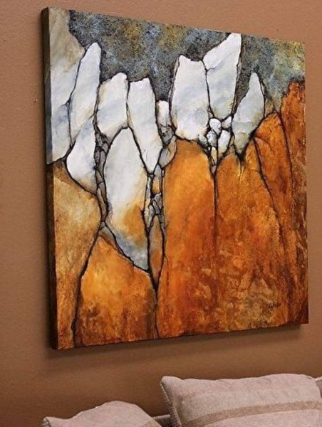 Картины акрил поталь текстурная паста