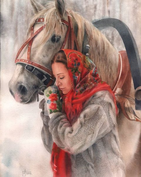 Анастасия Беседина акварель пейзажи