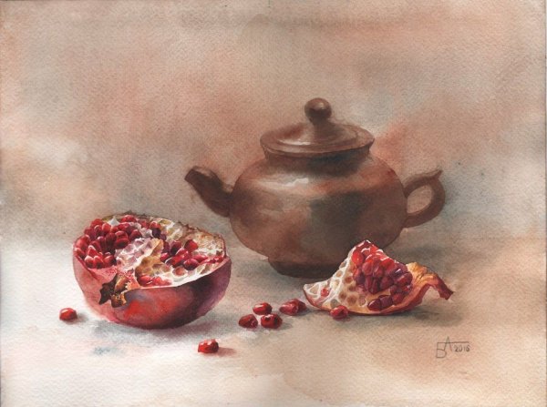 Ягоды акварель Анастасия Беседина