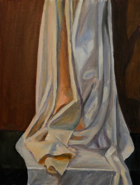 Академический Этюд драпировка гуашь