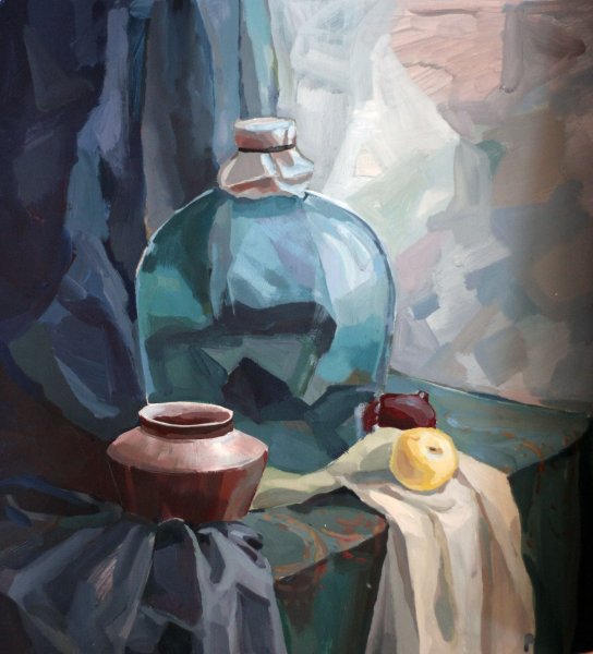 Академическая живопись акварель драпировка