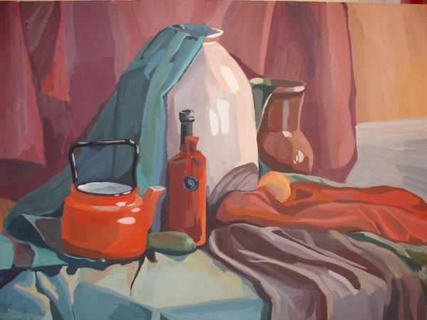 Драпировка акварелью