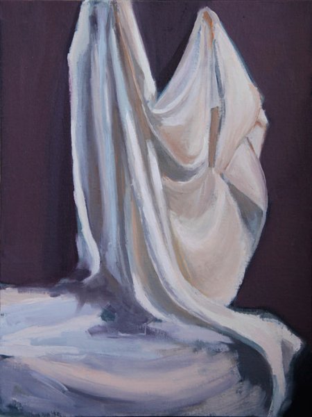 Белая драпировка живопись