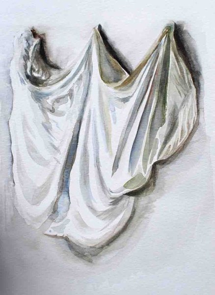 Академический Этюд драпировки гризайль