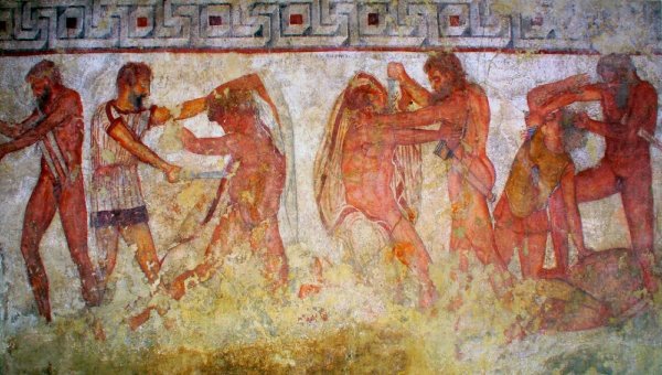Фрески этрусков гробницы