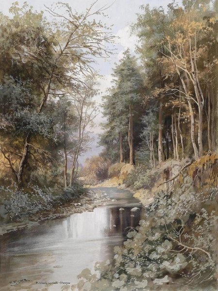 Австрийский художник Karl Flieher(1881-1958)