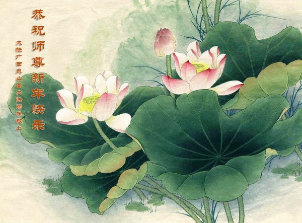 Лотос акварель Китая