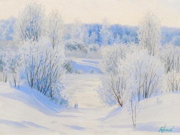 Картина морозный день