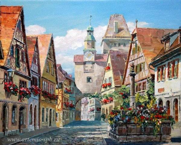 Ротенбург-на-Таубере в живопись