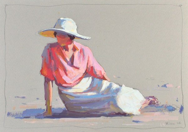 Этюд фигуры человека в контражуре