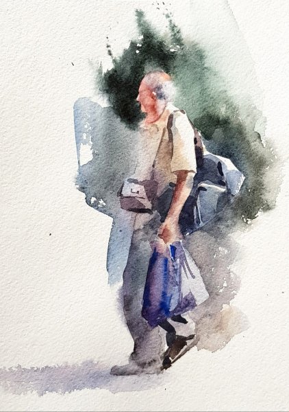 Этюд фигуры человека за чтением