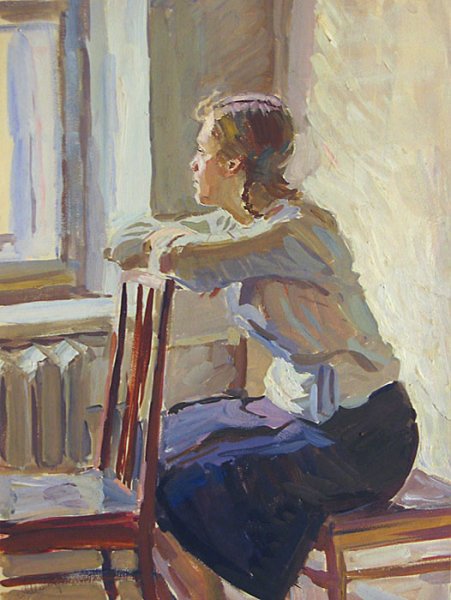 Этюд фигуры человека в контражуре