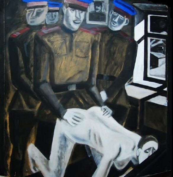 Живопись солдаты на привале