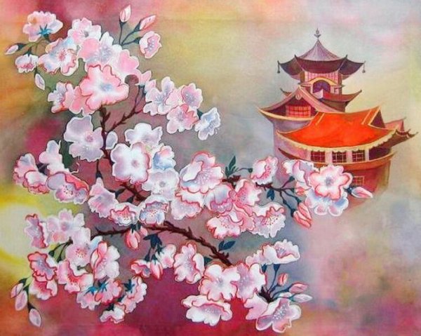 Китайская живопись батик