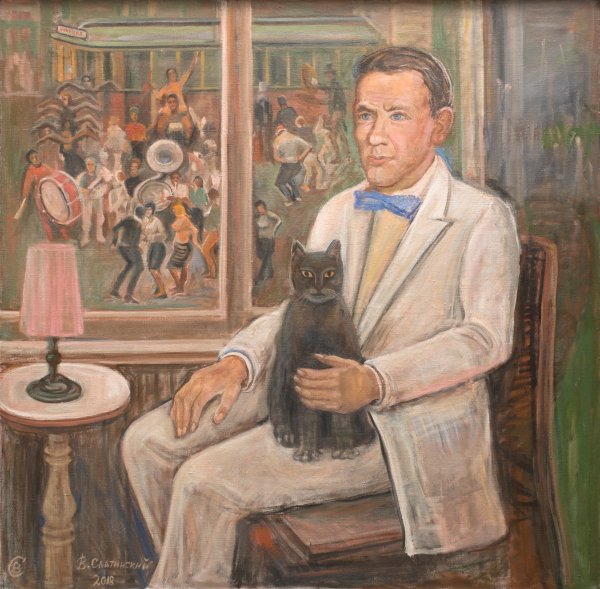 Человек в интерьере живопись