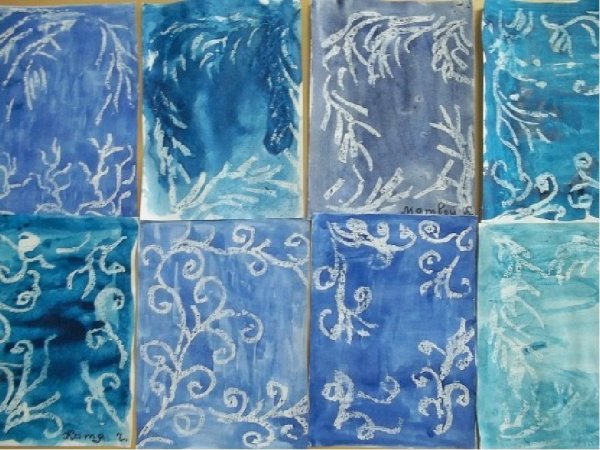 Морозные узоры на окне рисование