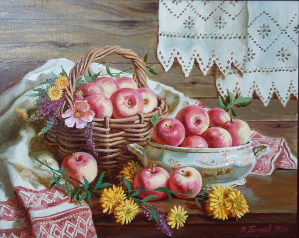 Художник Евгений Муковнин яблочный спас