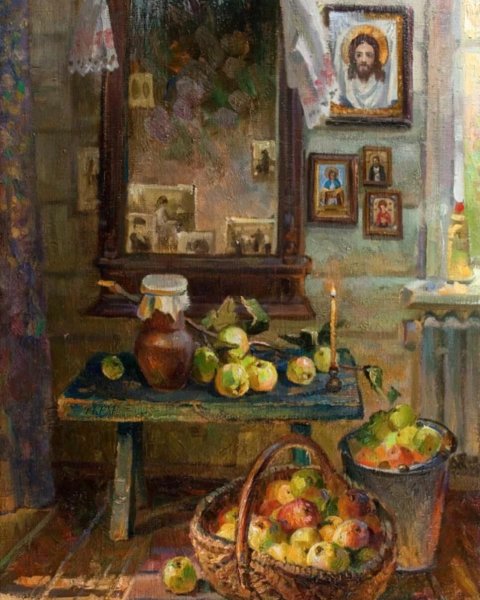 Михаил Калинин яблочный спас картина