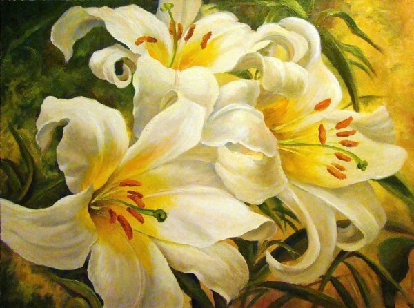 Лилии живопись