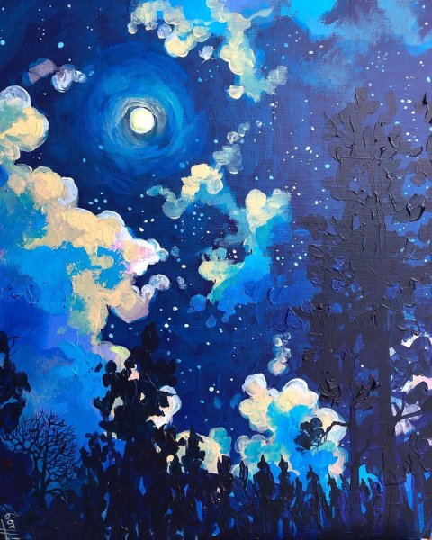 Звездное небо живопись