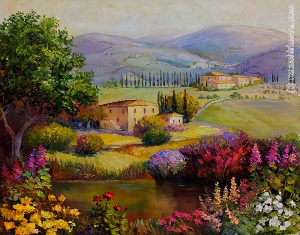 Тоскана прованский пейзаж