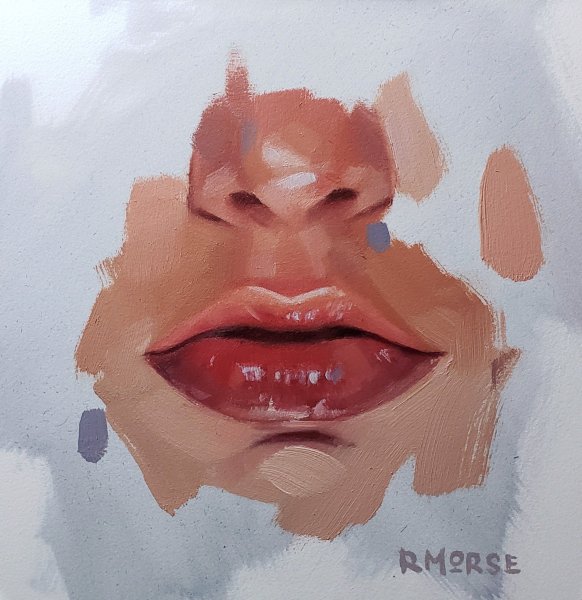 Губы рисунок красками акриловыми