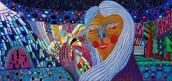 Современная живопись в стиле лубка