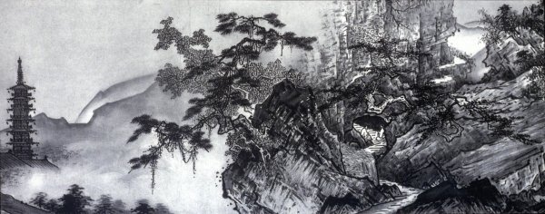 Китайская Монохромная живопись тушью