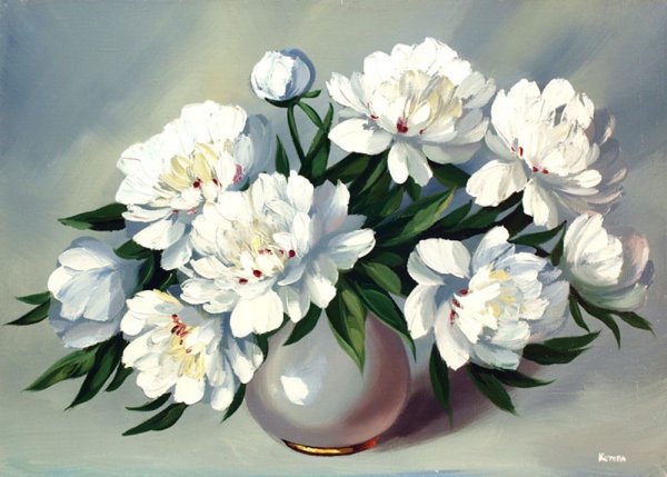 Белые пионы Лукас