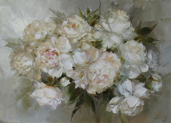 Оксана Кравченко пионы художник