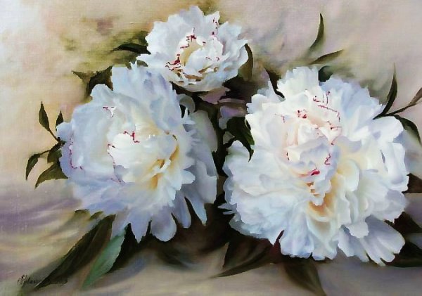 Олег Чувашев картины пионы