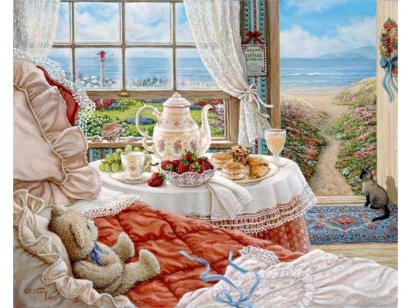 Уютный мир в картинах Джанет Крускамп