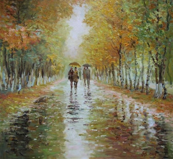 Аллея живопись