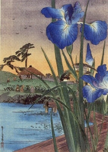 Китайская живопись гохуа ирисы