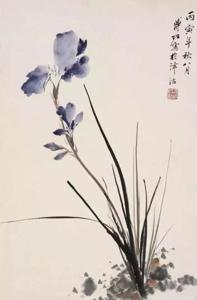 Китайская живопись гохуа ирисы