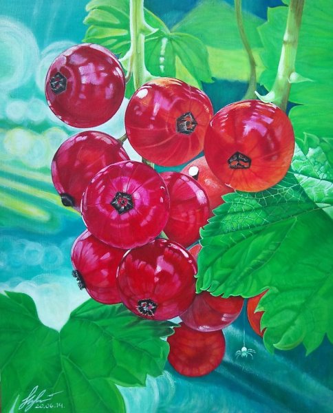 Художник : Елена Базанова,акварель, Калина