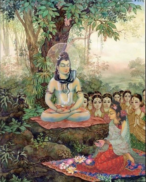 Парвати индийская живопись