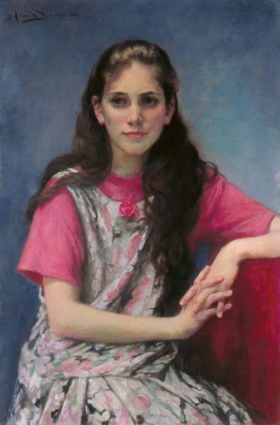 Академическая живопись акварель полуфигура