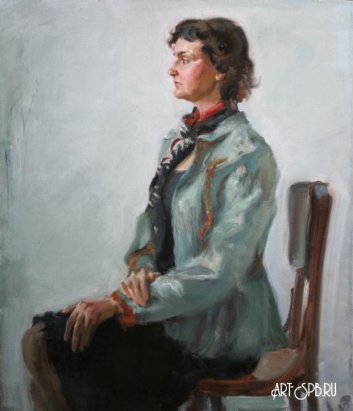 Полуфигура маслом Академическая