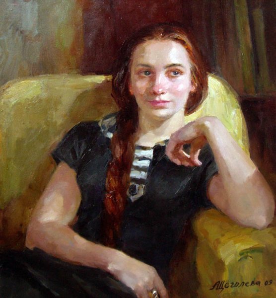 Академическая живопись портрет полуфигуры человека