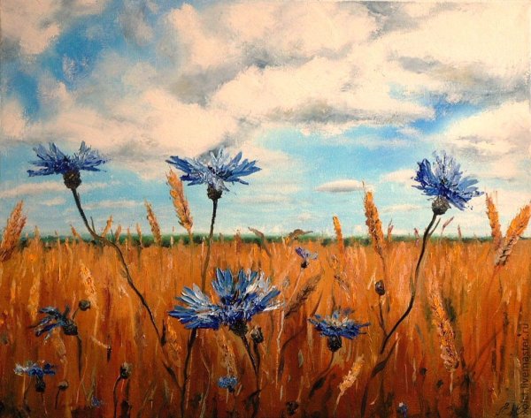 Исаак Левитан васильки во ржи